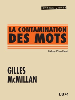 cover image of La contamination des mots
